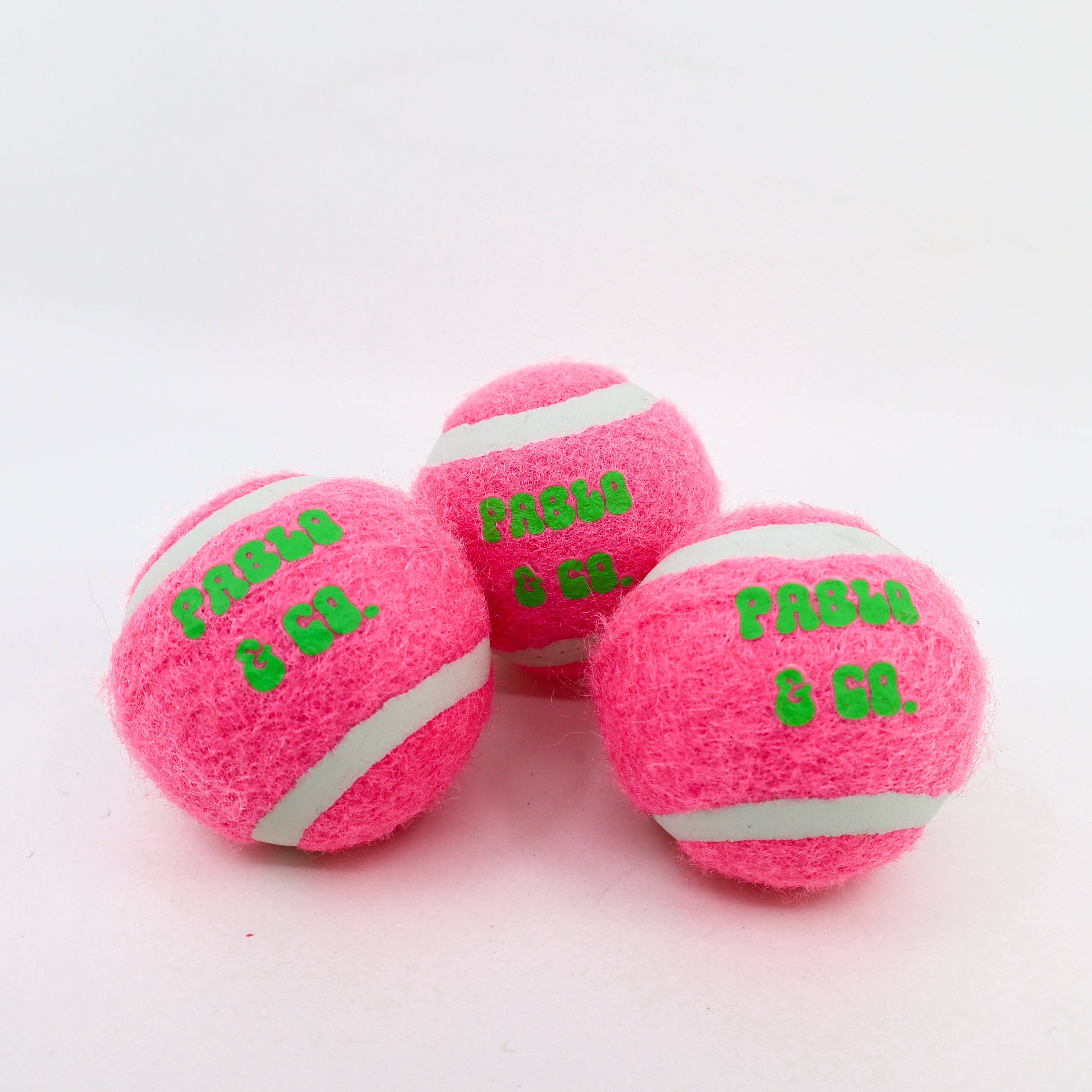 Pack of 3 Squeaky Balls: Pink