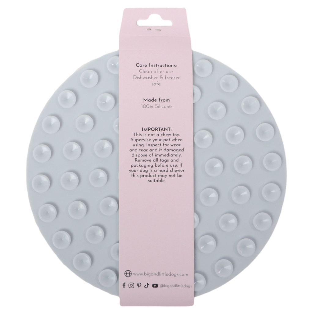 Lick Enrichment Mat: Blue Grey
