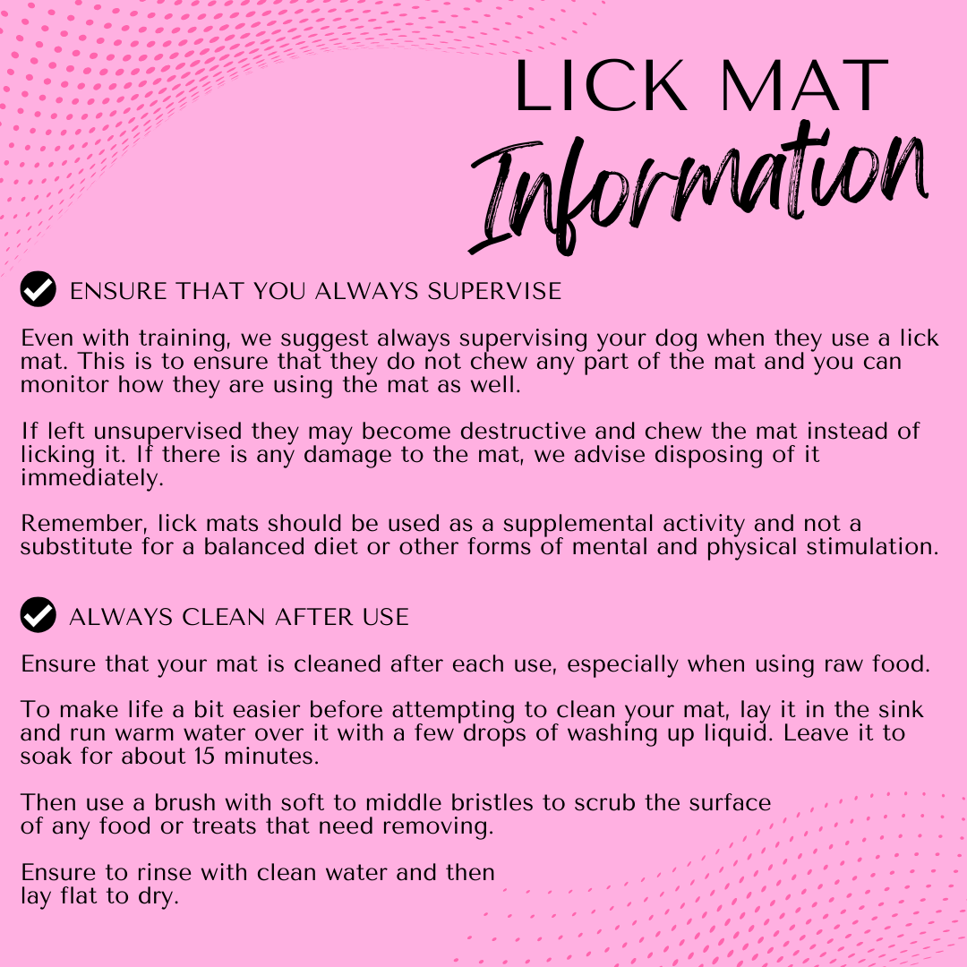 Lick Enrichment Mat: Pink
