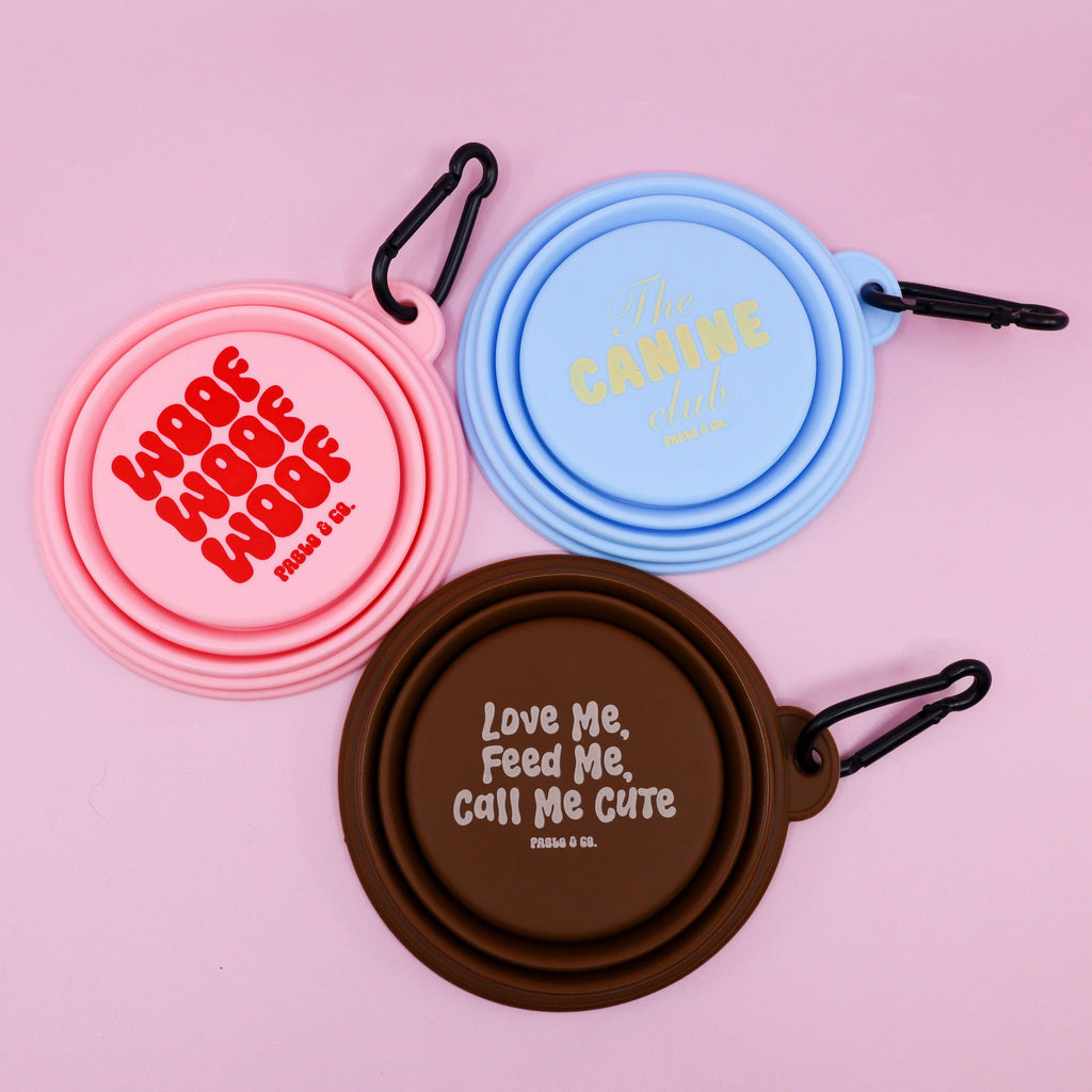Collapsible Dog Water Bowl - Woof