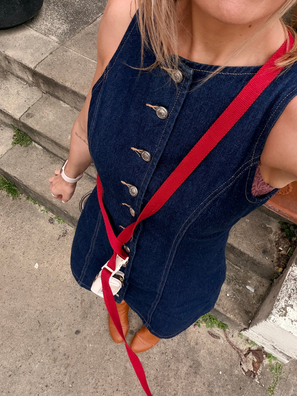 Hands Free Woven Leash - Grey