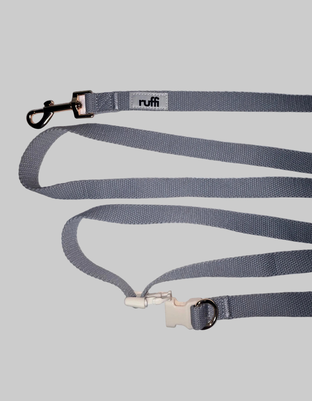 Hands Free Woven Leash - Grey