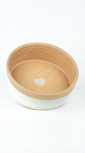 Ceramic Heart Hand Crafted Bella &  Barkley Dog Bowl