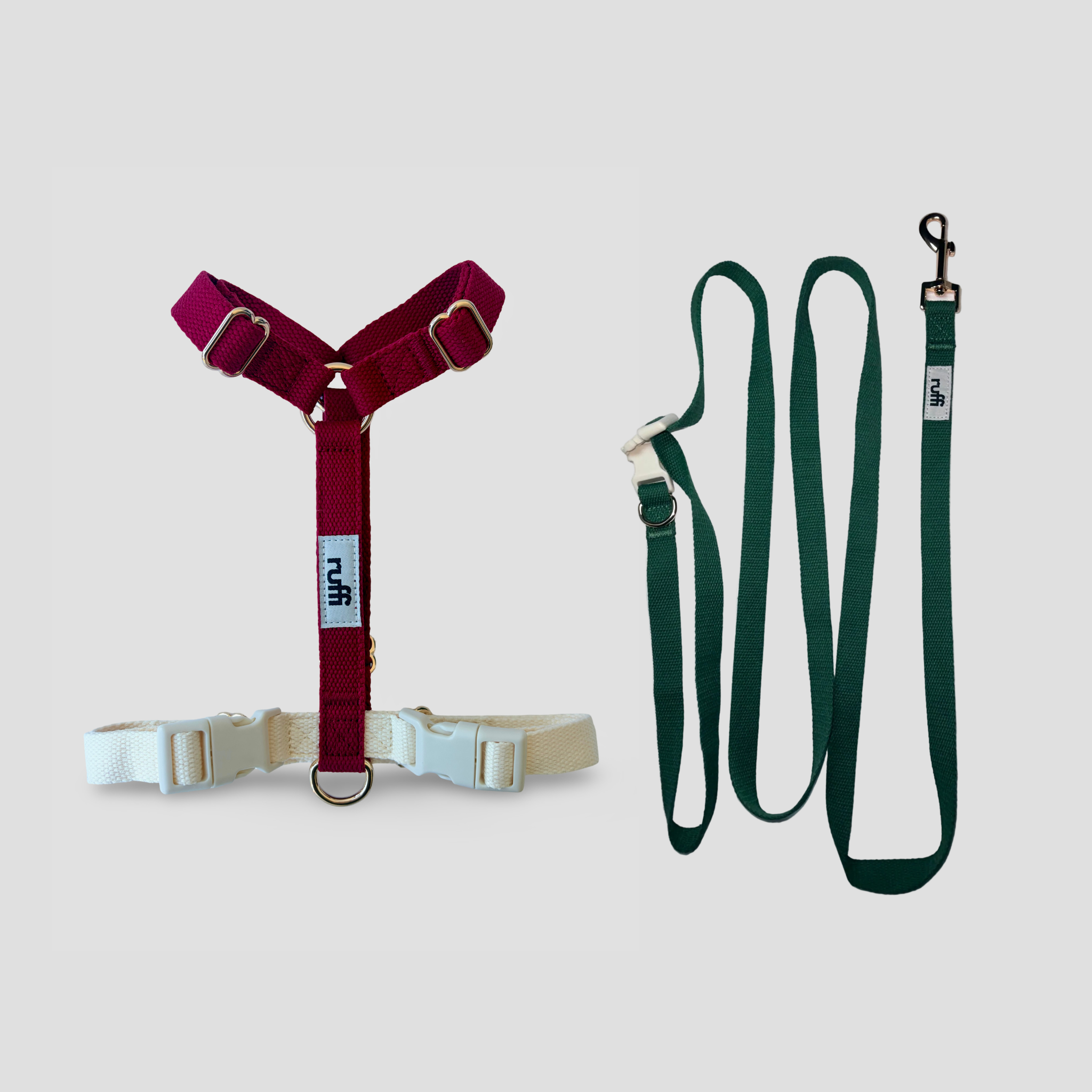 Harness and Leash Set - Forest Green