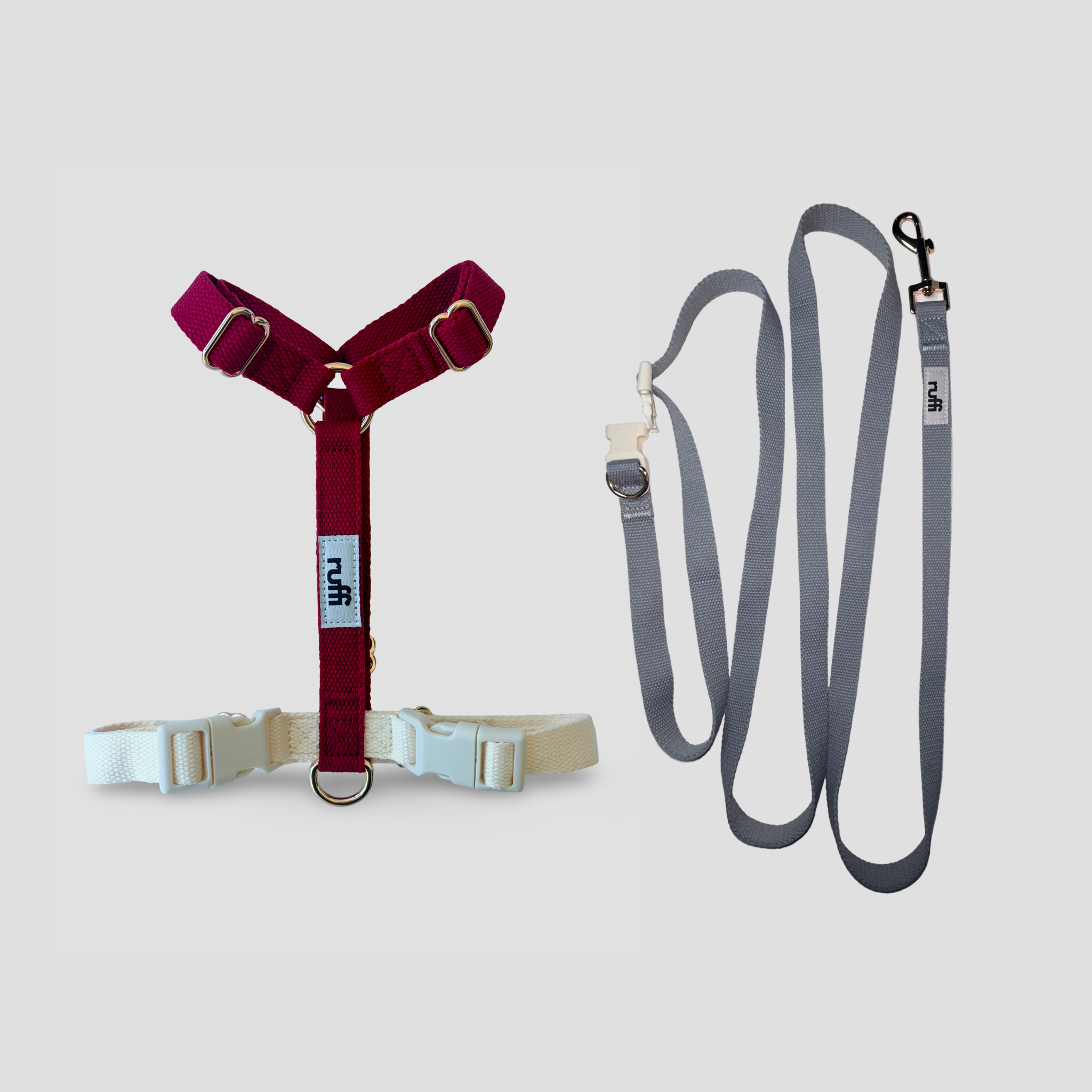 Harness and Leash Set - Grey