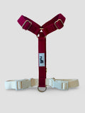 Berry/Cream Adjustable Dog Harness