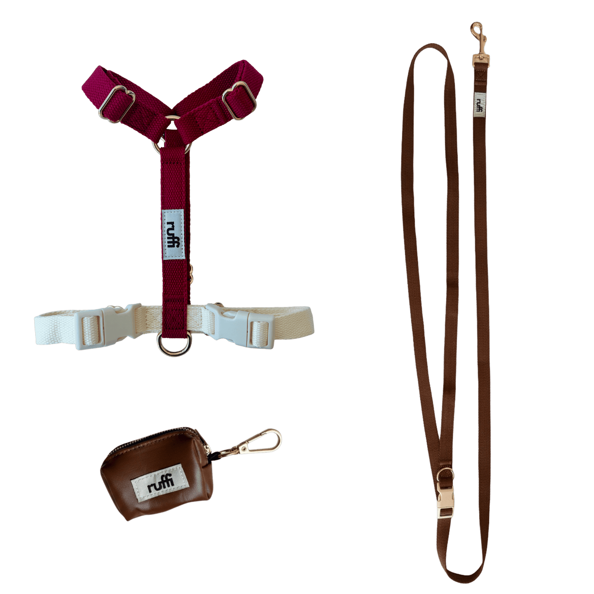 Harness Walk Set - Chocolate Brown