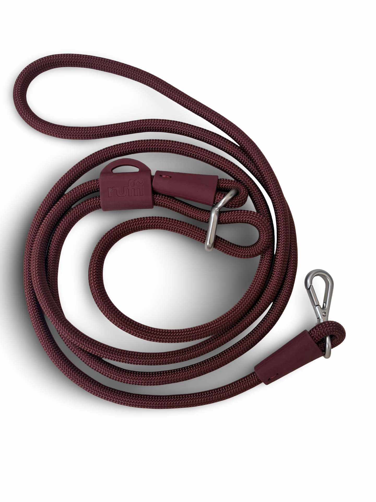 Hand Free Rope Leash Burgundy
