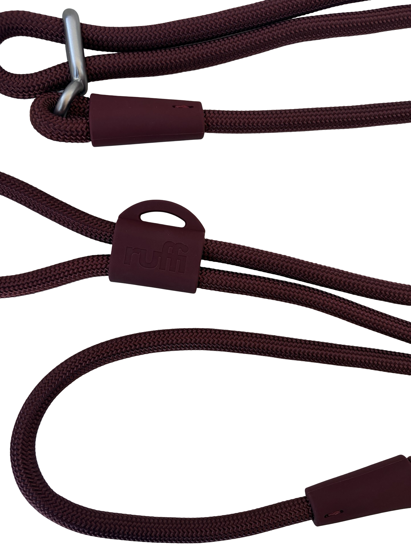 Hand Free Rope Leash Burgundy