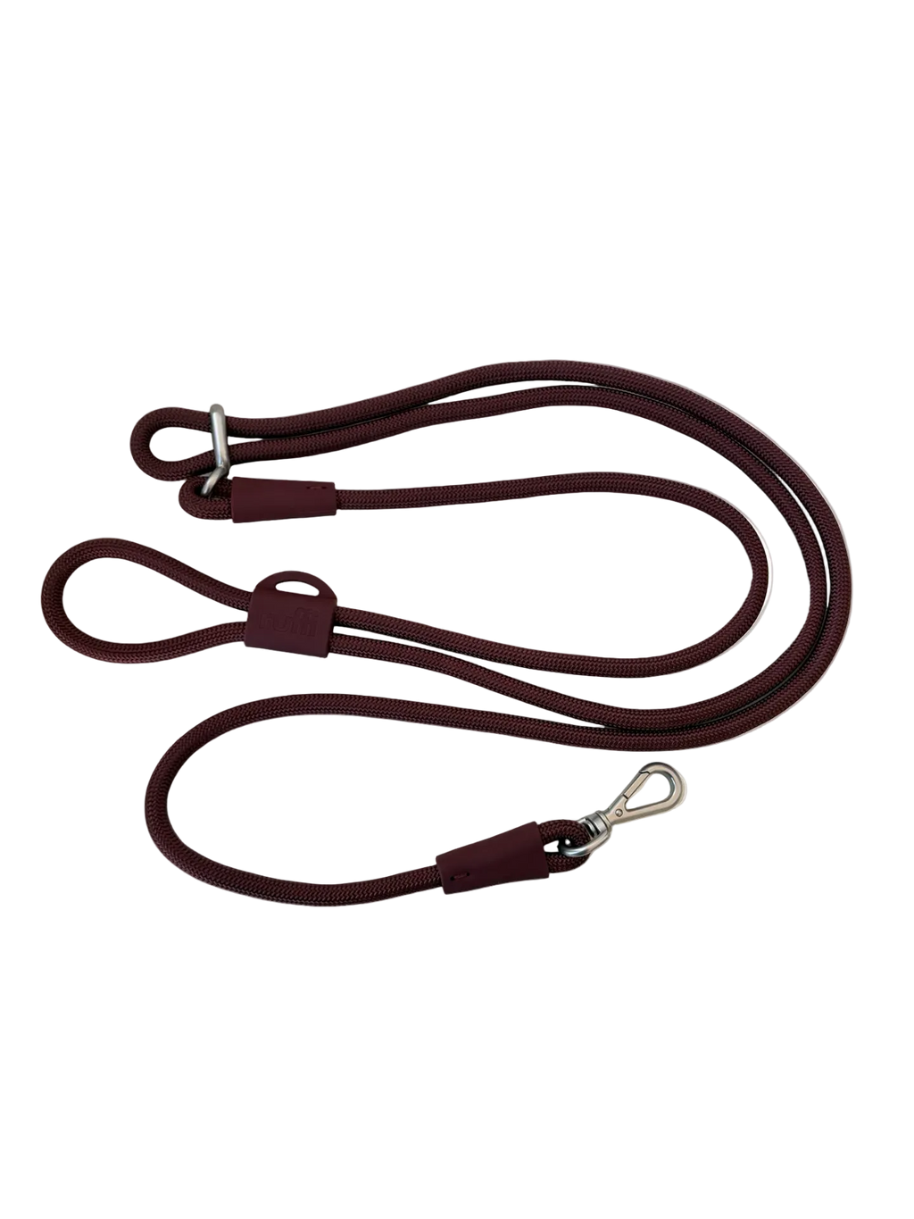 Hand Free Rope Leash Burgundy