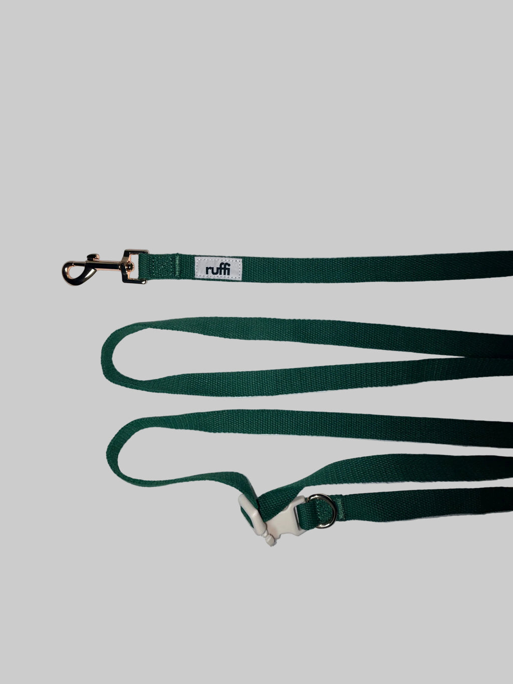 Hands Free Woven Leash - Forest Green