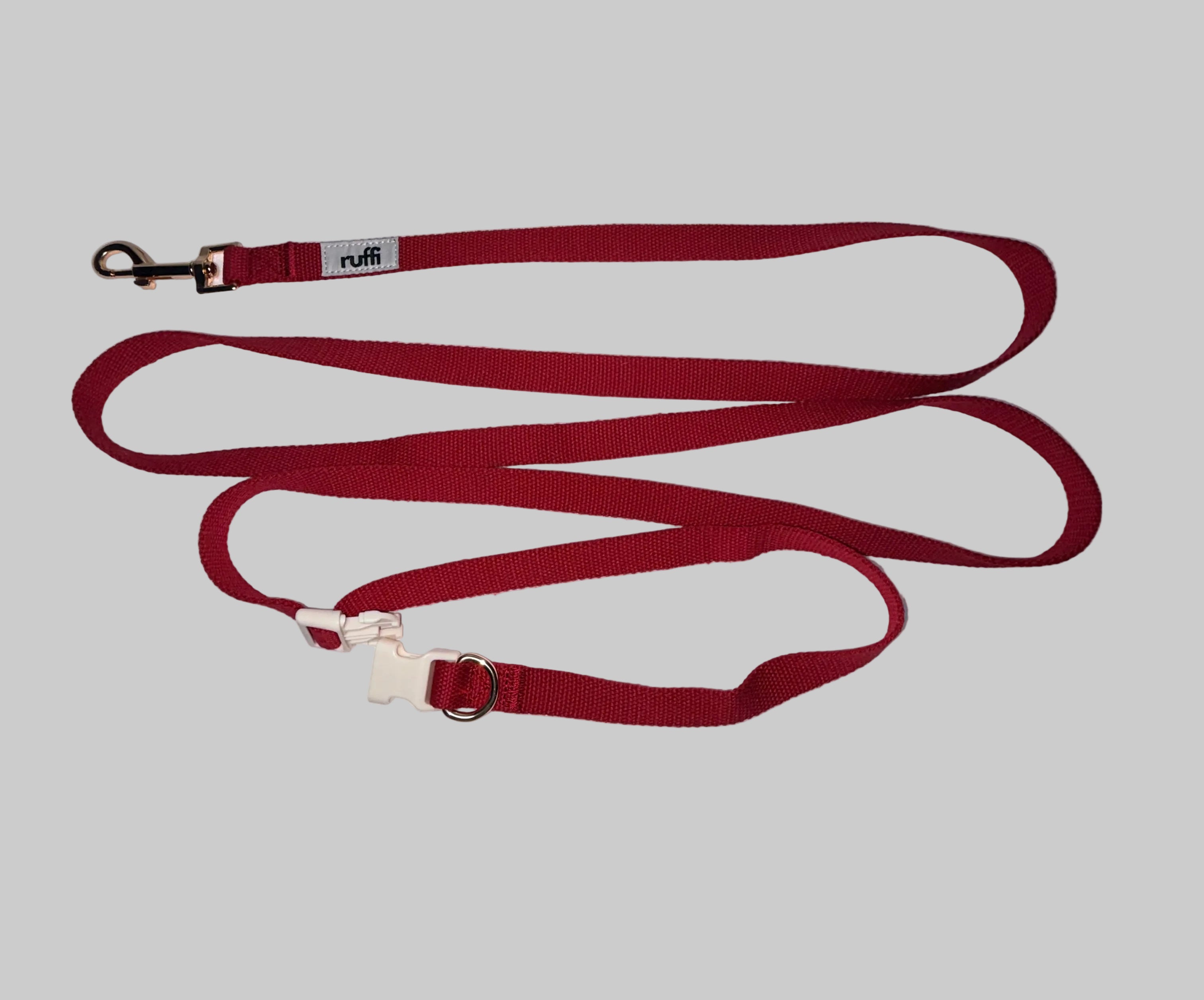 Hands Free Woven Leash - Berry