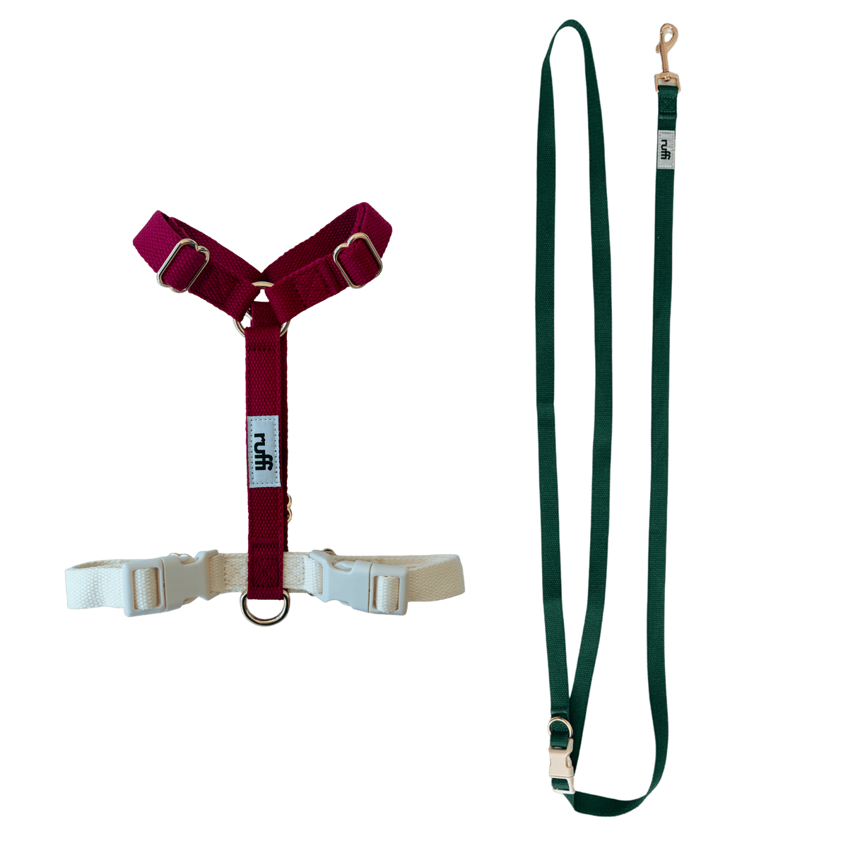 Harness and Leash Set - Forest Green