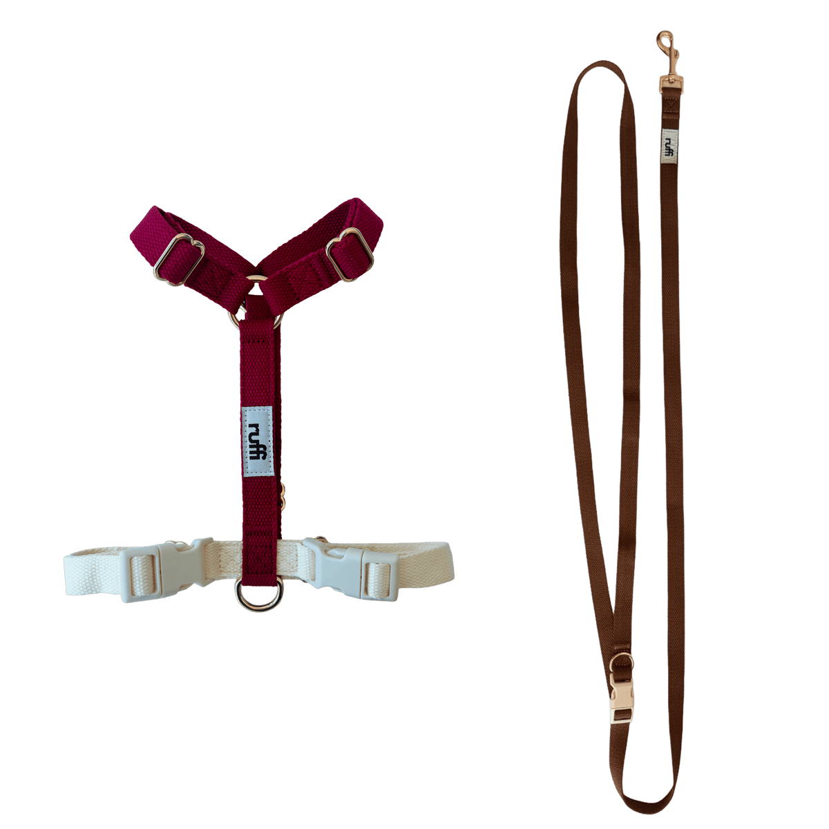 Harness and Leash Set - Chocolate