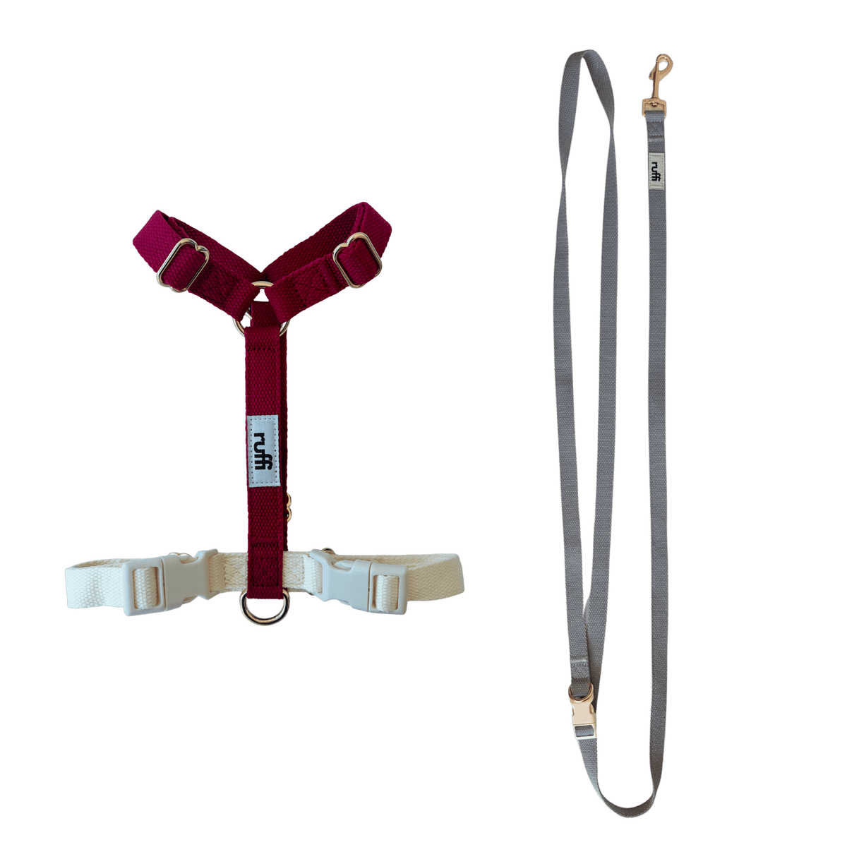 Harness and Leash Set - Grey
