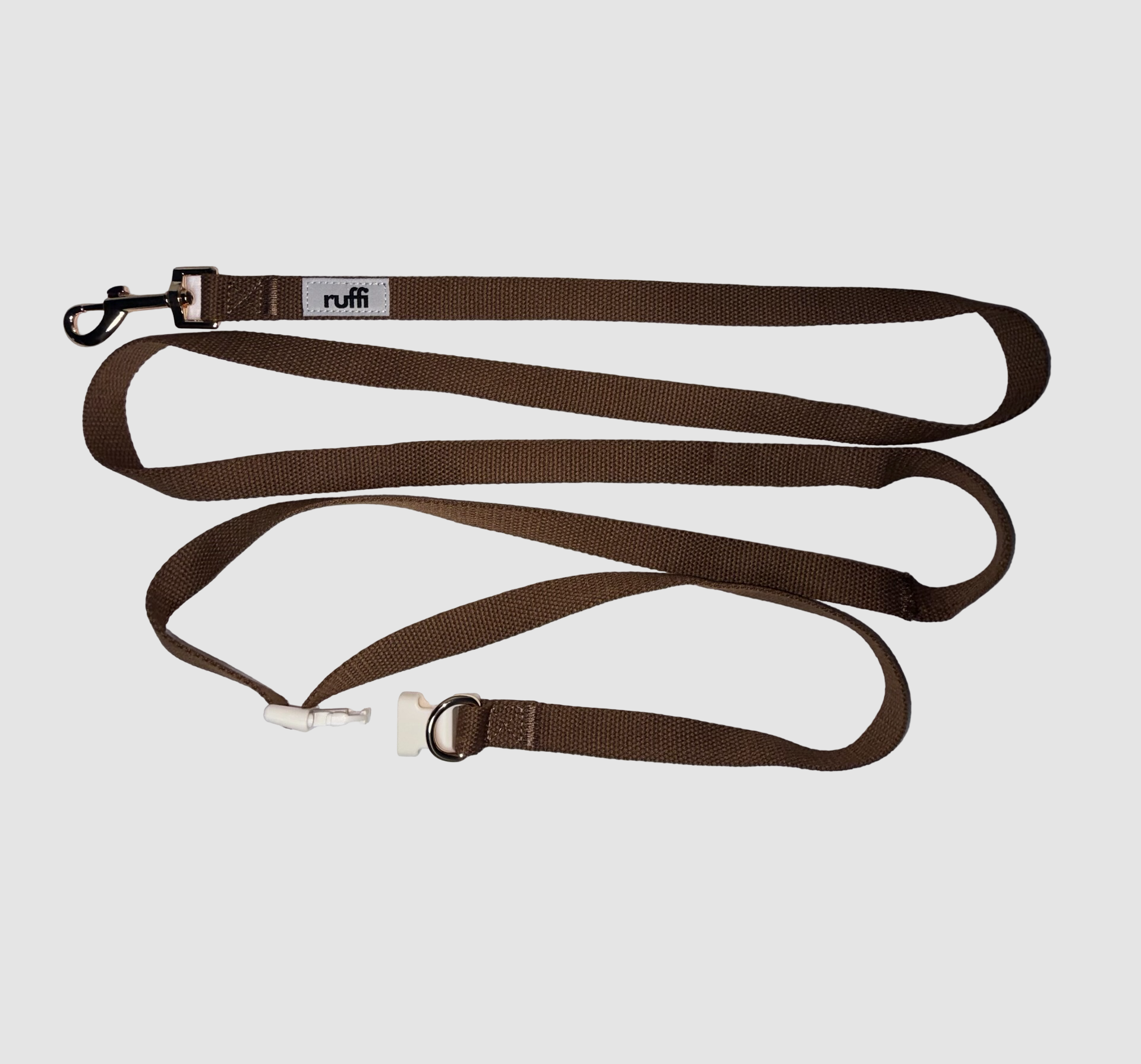 Hands Free Woven Leash - Chocolate