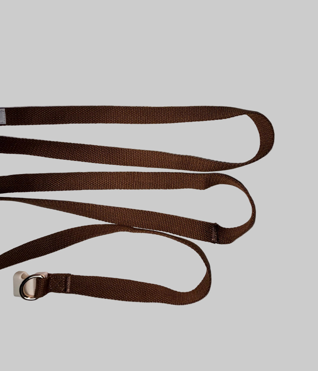 Hands Free Woven Leash - Chocolate