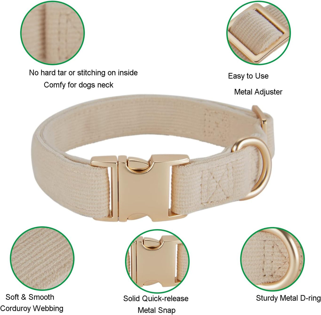 Ultra Soft Dog Collar - Corduroy - Medium