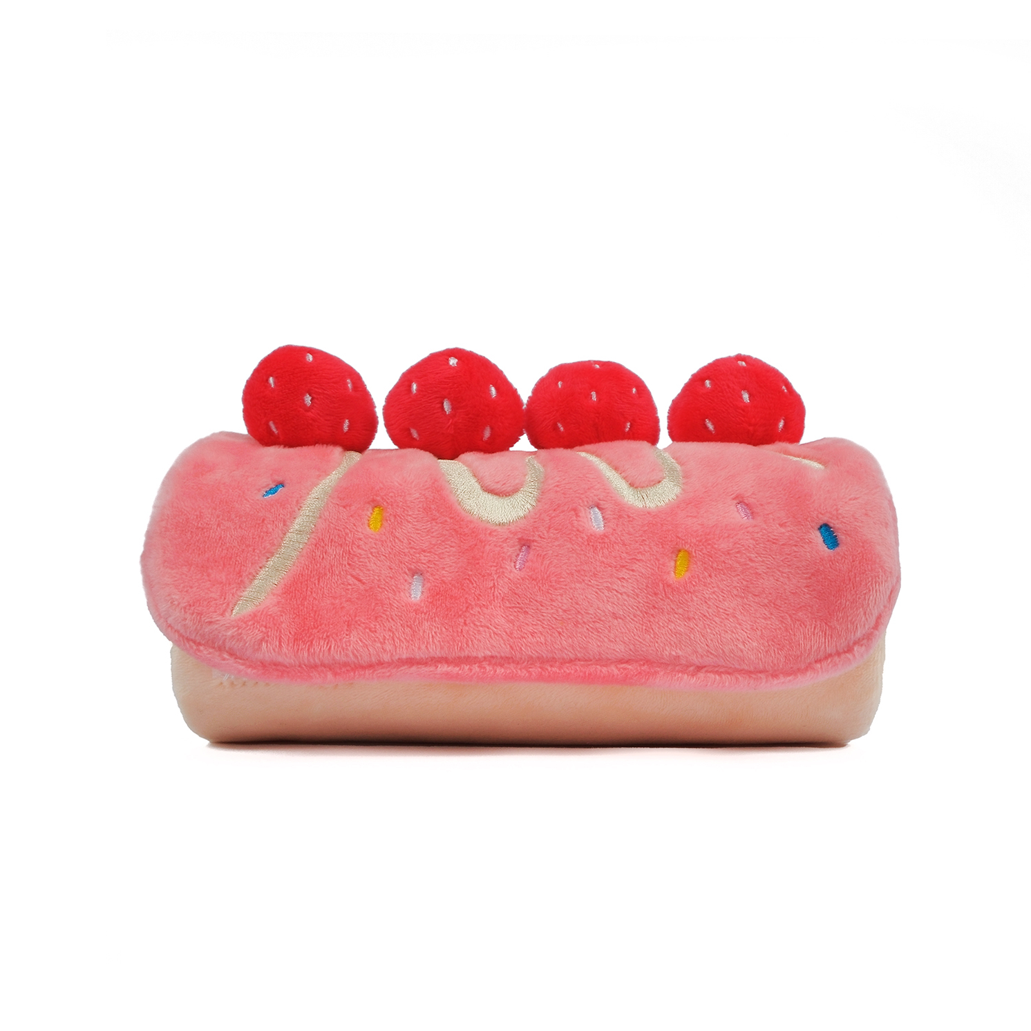 CHEWFFON Strawberry Roll Cake Dog Puzzle Toy