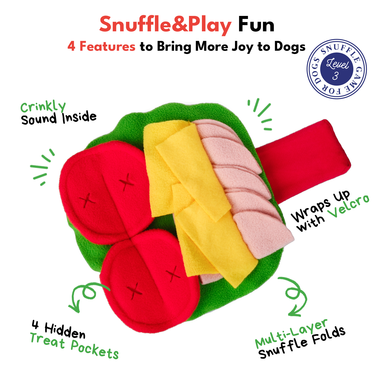 CHEWFFON Burrito Snuffle Toy